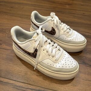 Nike sneaker with leopard print